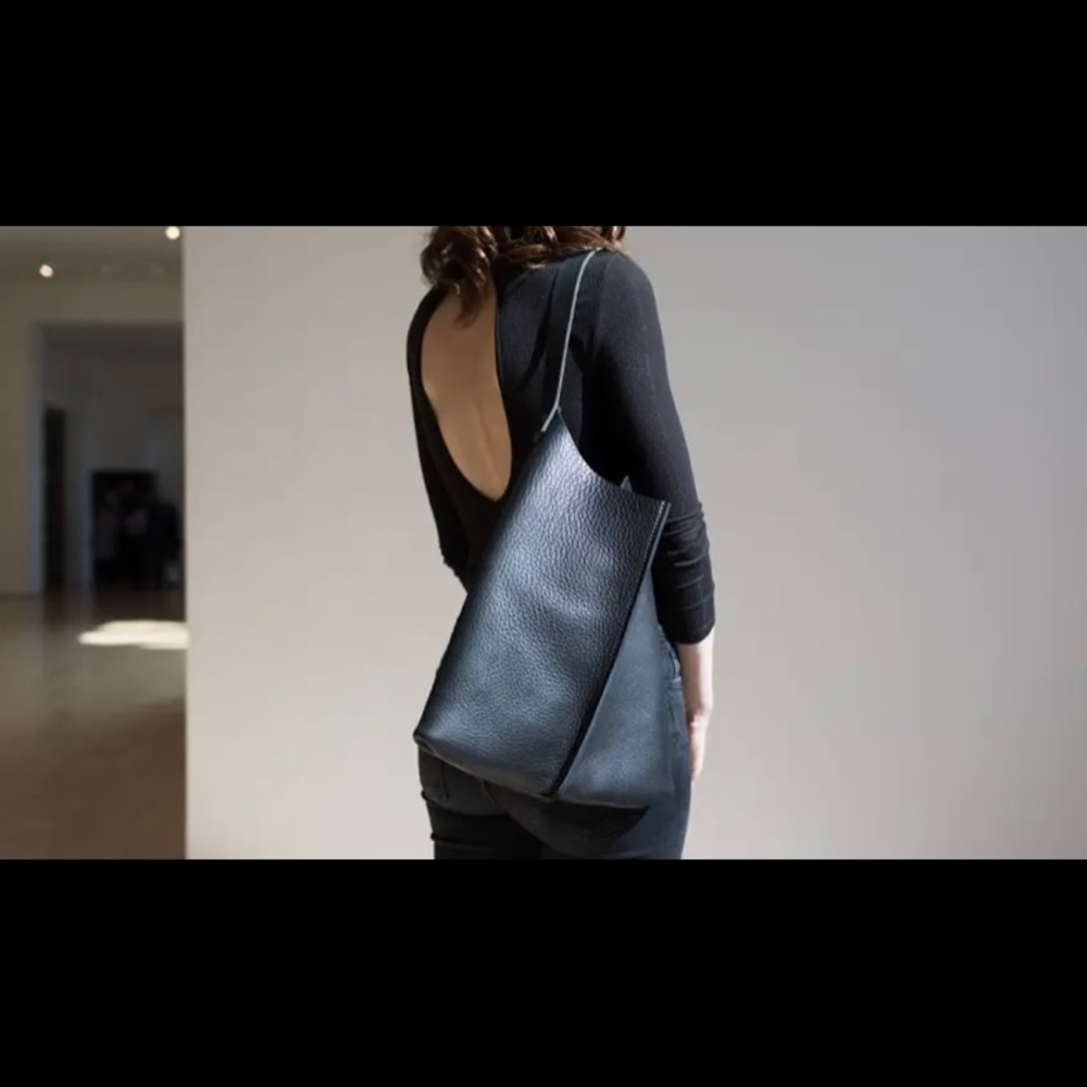 Pre Order Leather Wedge tote Estimated delivery Oct 23‑30